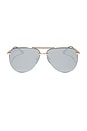 view 1 of 3 Tahoe Sunglasses in Gold & Silver Chrome Mirror