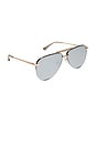 view 2 of 3 Tahoe Sunglasses in Gold & Silver Chrome Mirror