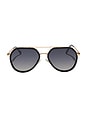 view 1 of 3 Joey Sunglasses in Black & Grey Gradient Polarized