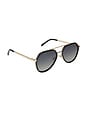 view 2 of 3 Joey Sunglasses in Black & Grey Gradient Polarized