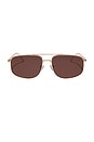view 1 of 3 LUNETTES DE SOLEIL CHARLEY in Gold & Brown Polarized