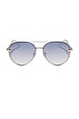 view 1 of 3 LUNETTES DE SOLEIL LENOX in Champagnge Gold & Slate Gradient Flash