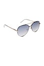 view 2 of 3 LUNETTES DE SOLEIL LENOX in Champagnge Gold & Slate Gradient Flash