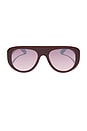 view 1 of 3 Morgan Sunglasses in Ruby Red & Burgundy Gradient