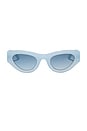 view 1 of 3 LUNETTES DE SOLEIL FOR LOVE & LEMONS in Pastel Blue & Blue Gradient