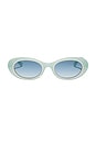 view 1 of 2 LUNETTES DE SOLEIL FOR LOVE & LEMONS in Pastel Sage & Blue Gradient