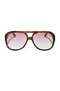view 1 of 3 X For Love & Lemons Acetate Aviator Sunglasses in Tort