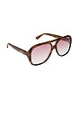view 2 of 3 X For Love & Lemons Acetate Aviator Sunglasses in Tort