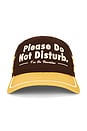 view 1 of 3 Please Do Not Disturb Trucker Hat in Brown
