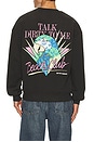 view 1 of 4 Talk Dirty Crew Sweatshirt in Black