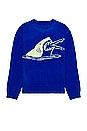 view 1 of 3 Shark Bite Crew Knit Sweater in Blue