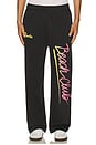 view 3 of 6 Beach Club Wide Leg Sweatpants in Black