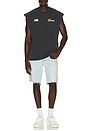 view 3 of 4 USA Leisure Muscle Tank in Black