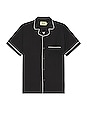 view 1 of 3 Poolside Retro Button Up Shirt in Black