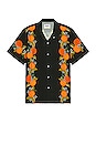 view 1 of 4 Tropical Orange Button Up Shirt in Black