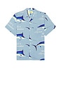 view 1 of 3 Marlin Leisure Stretch Button Up Shirt in Blue