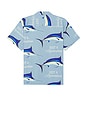 view 2 of 3 Marlin Leisure Stretch Button Up Shirt in Blue