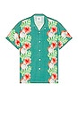 view 2 of 3 Tropical Coconut Button Up Shirt in Teal