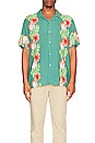 view 3 of 3 Tropical Coconut Button Up Shirt in Teal