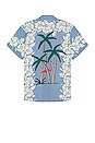 view 1 of 3 Tropical Floral Button Up Shirt in Blue