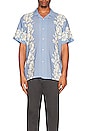 view 3 of 3 Tropical Floral Button Up Shirt in Blue