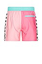 view 2 of 4 Beachside Checker Swim Short in Pink