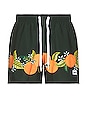 view 1 of 4 Tropical Orange Swim Short in Black