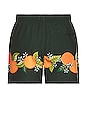 view 2 of 4 Tropical Orange Swim Short in Black