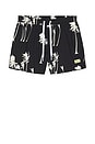 view 6 of 6 Hurricane Palm Swim Short in Black