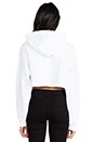 view 3 of 4 Statement Cropped Hoodie in White