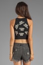view 2 of 3 Oh Shit! Crop Tank in Black