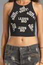 view 3 of 3 Oh Shit! Crop Tank in Black