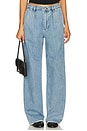 view 1 of 6 Blair Double Pleated Pant Jeans in Stone Wash Blue