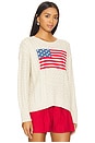 view 2 of 4 American Flag Easy Cable Sweater in Oatmeal