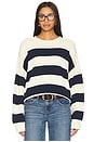 view 1 of 4 Sweater in Navy & Cream Stripe