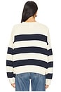 view 3 of 4 セーター in Navy & Cream Stripe