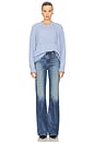 view 4 of 5 Oversized Cropped Shadow American Flag Sweater in Blue