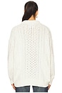 view 3 of 4 Oversized Aran Sweater in Off White