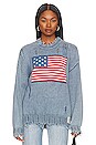 view 1 of 4 American Flag Sweater in Light Indigo