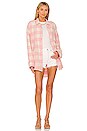 view 4 of 4 Button Front Shirt in Light Pink & Ecru Plaid