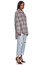 view 2 of 3 Button Front Shirt in Grey Plaid