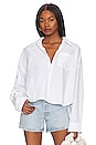 view 1 of 4 Cropped Button Front Shirt in White