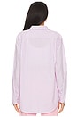 view 3 of 5 Boyfriend Shirt in Pink With Blue Stripe