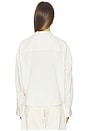 view 3 of 5 Twisted Front Shirt in Off-white Pinstripe