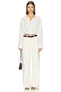 view 4 of 5 Twisted Front Shirt in Off-white Pinstripe