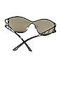 view 2 of 2 X Alondra Dessy Dessy Sunglasses in Black And Silver Mirror