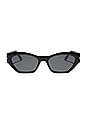 view 1 of 2 Sawtelle Sunglasses in Black & Polarized Grey