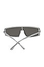 view 2 of 2 X Nathalie Paris Mira Sunglasses in Silver & Grey