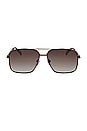 view 1 of 2 Encino Sunglasses in Chocolate Brown & Brown Gradient