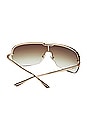 view 2 of 2 X Rissa G Bou G Sunglasses in Shiny Gold & Brown Gradient